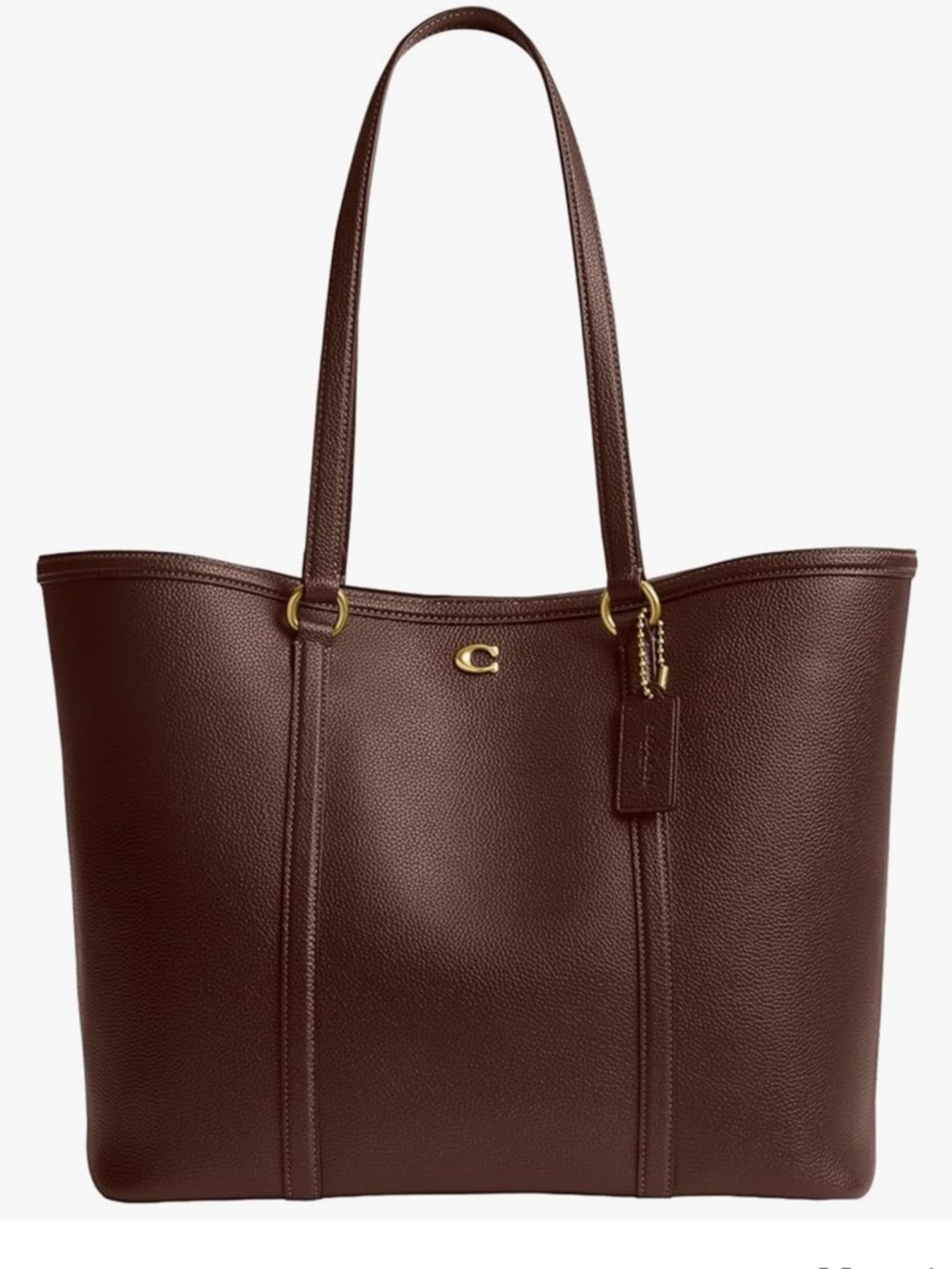 Authentic NWT Coach Maple Pebbled Leather Legacy Tote with Brass Hardware